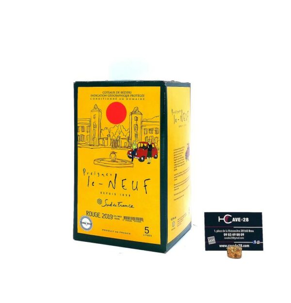 IGP Côteaux de Béziers 2019 – Rouge – Bib 5L - Preignes Le Neuf