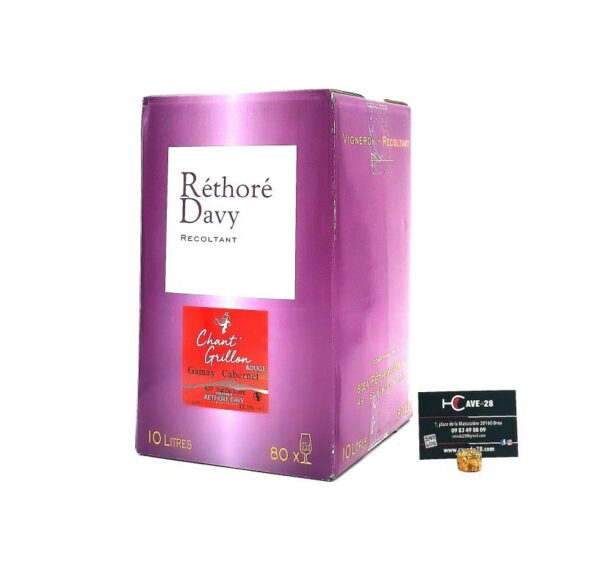 IGP Val de Loire - Chant Grillon Rouge - Bag in Box 10L - Domaine Réthoré Davy