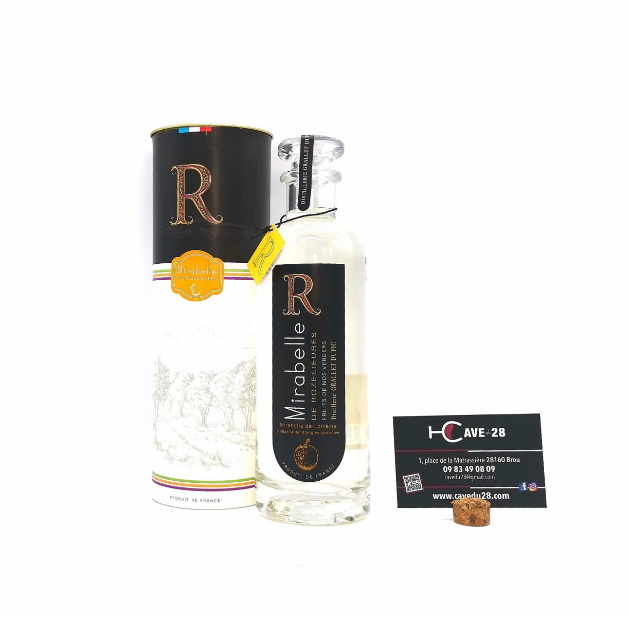 Coffret liqueur Mirabelle de Lorraine 50 cl et verres à dégustation