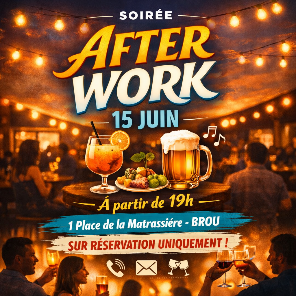 Soirée after work 15/06 - 19h à 20h